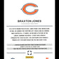 2025 Panini Photogenic Braxton Jones #64 Blue #/49 Chicago Bears