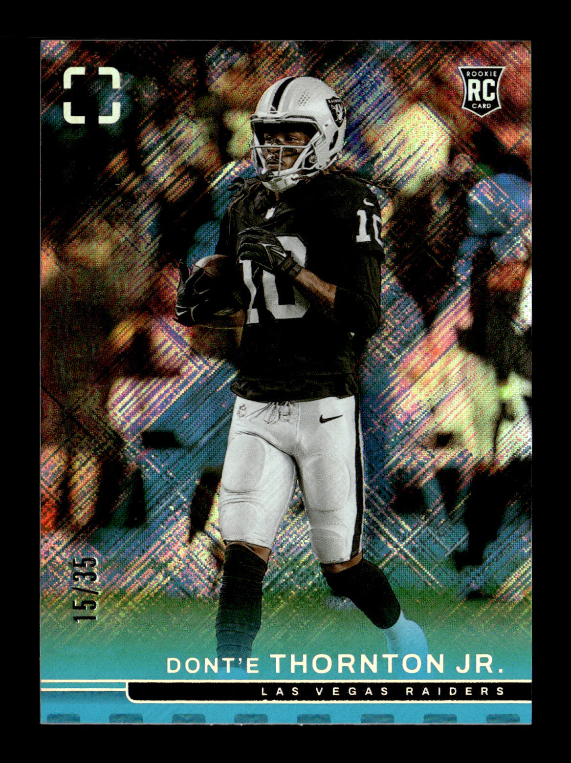 2025 Panini Photogenic Dont'e Thornton Jr. #167 Teal #/35 Las Vegas Raiders