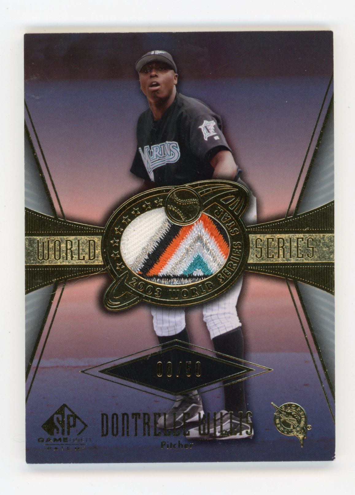 2004 SP Game Used Patch Dontrelle Willis #WSS-DW World Series #/50 Florida Marlins