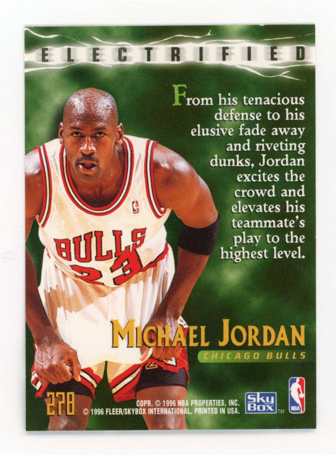 1995-96 SkyBox Premium Michael Jordan #278 Chicago Bulls