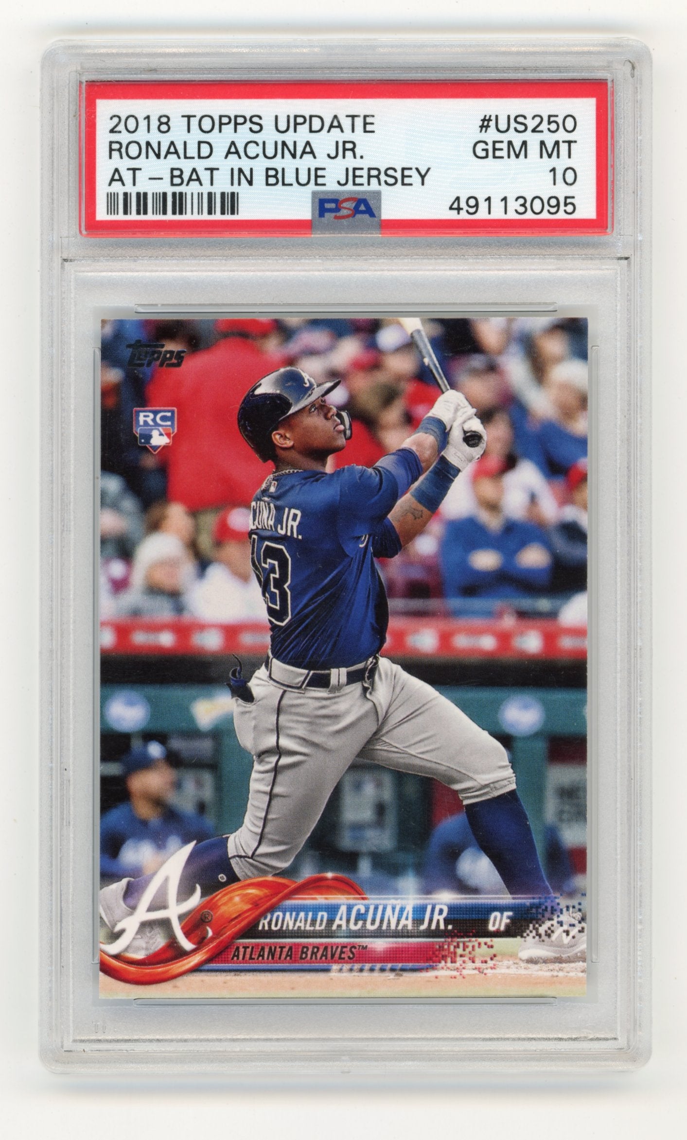 2018 Topps Update Ronald Acuna Jr. #US250 PSA 10 Atlanta Braves