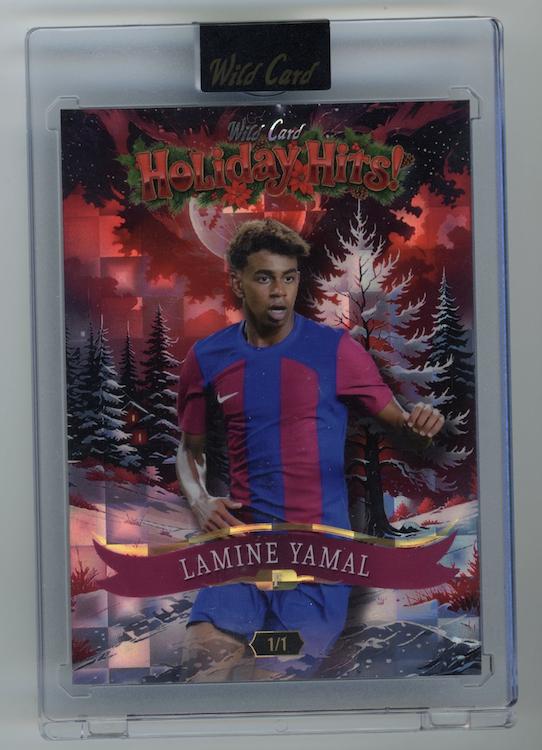 2025 Wild Card Holiday Hits - Laterum Winter Night Red Lamine Yamal #HHc4-LY #/1