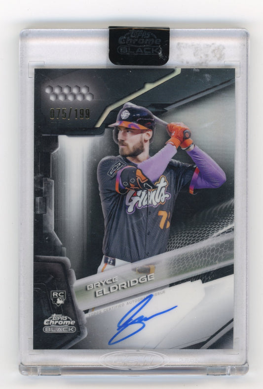 2026 Topps Chrome Black Bryce Eldridge #CBA-BE Autographs Refractors /199 Giants