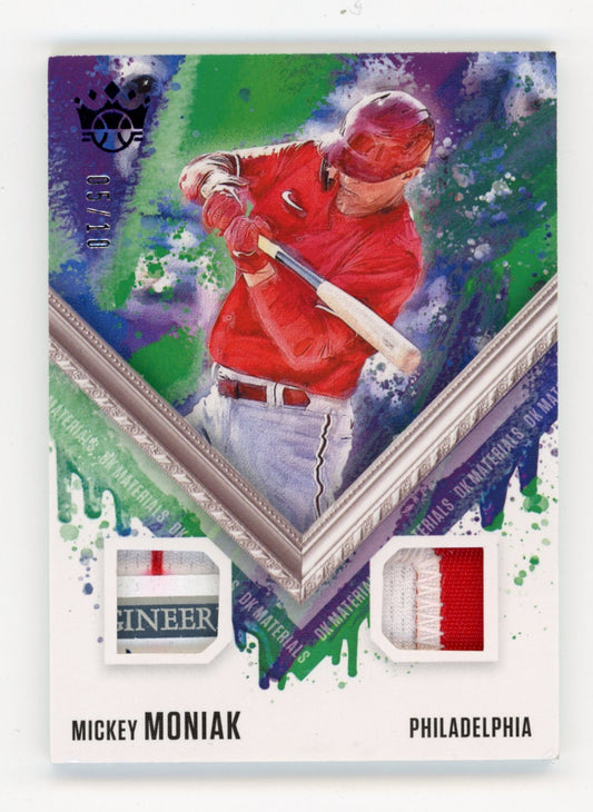 2021 Diamond Kings Mickey Moniak #DKM-MM DK Materials Purple (FOTL) /10 Phillies