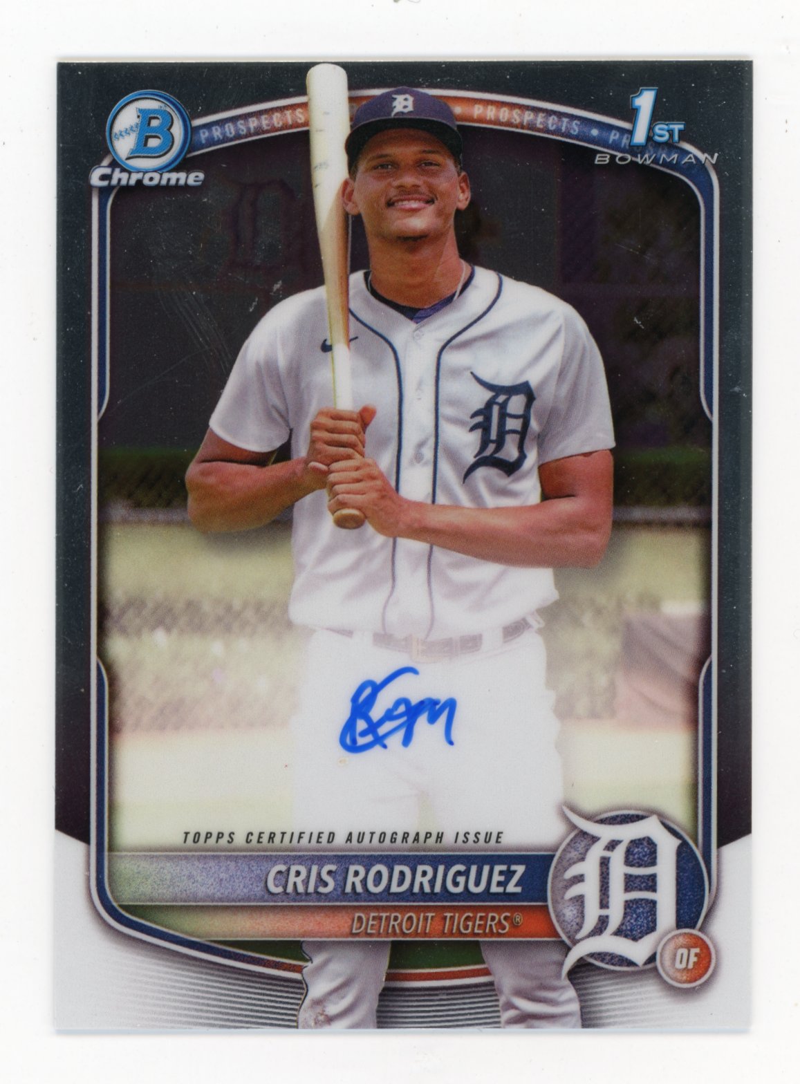2025 Bowman Chrome Cris Rodriguez #CPA-CR Prospect Autographs Detroit Tigers