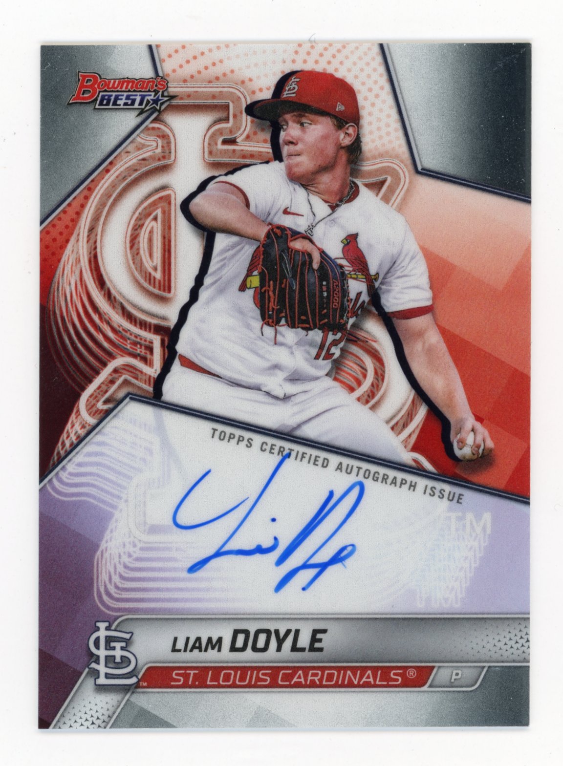 2025 Bowman's Best Liam Doyle #B25-LDO Best of 2025 Autographs Cardinals