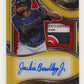 2021 Select Jackie Bradley Jr. #SM-JB Signature Materials Gold /10 Red Sox
