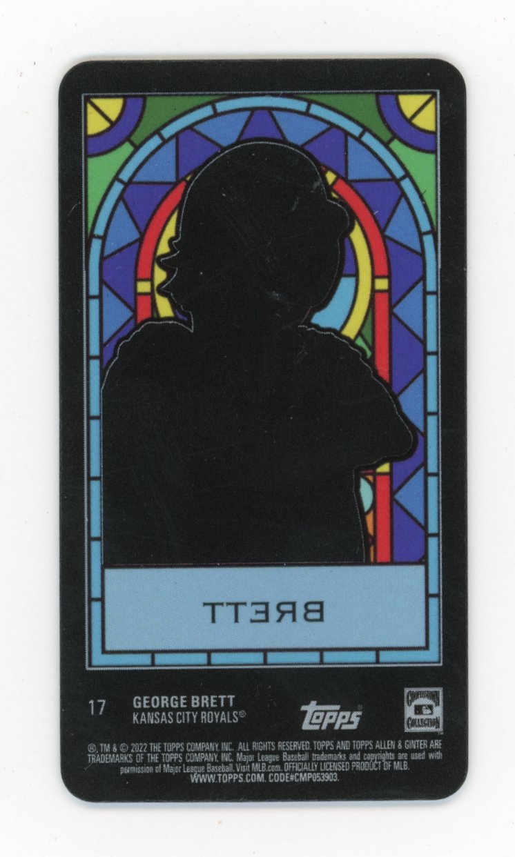 2022 Topps Allen & Ginter George Brett #17 Mini Stained Glass Kansas City Royals