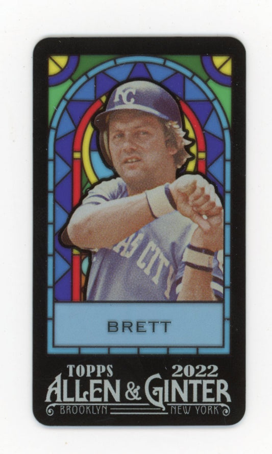 2022 Topps Allen & Ginter George Brett #17 Mini Stained Glass Kansas City Royals