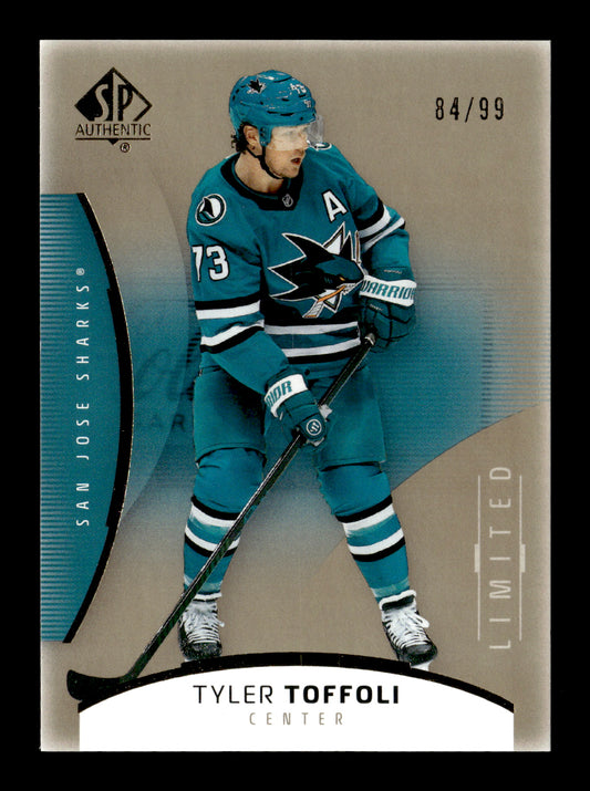2025-26 SP Authentic Tyler Toffoli #14 Limited Gold San Jose Sharks