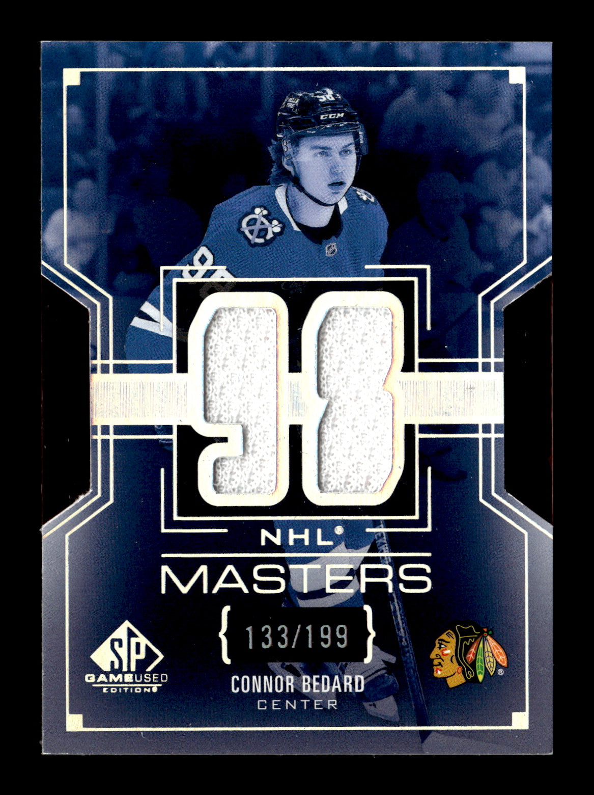 2025-26 SP Game Used Connor Bedard #NM-6 NHL Masters Jersey Chicago Blackhawks