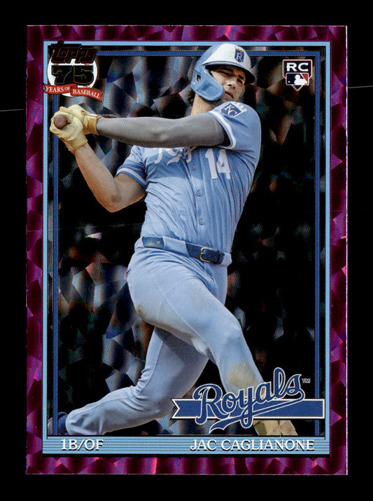 2026 Topps Jac Caglianone #91B2-43 1991 Topps Baseball 35th Anniversary Pink (Series Two) Kansas City Royals