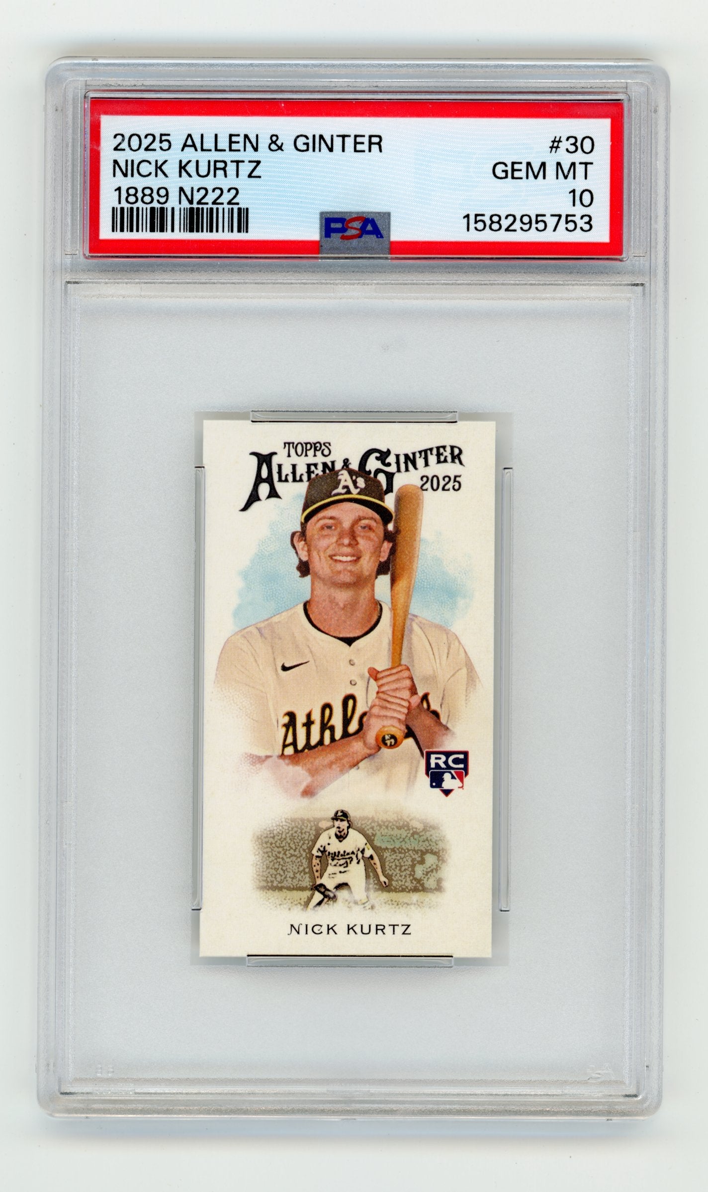 2025 Topps Allen & Ginter Nick Kurtz #N222-30 Mini 1889 N222 Athletics