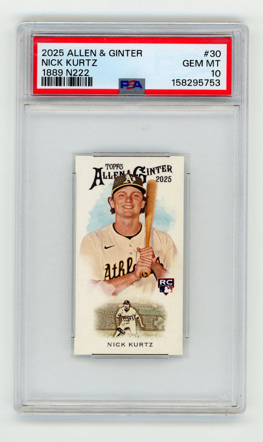 2025 Topps Allen & Ginter Nick Kurtz #N222-30 Mini 1889 N222 Athletics