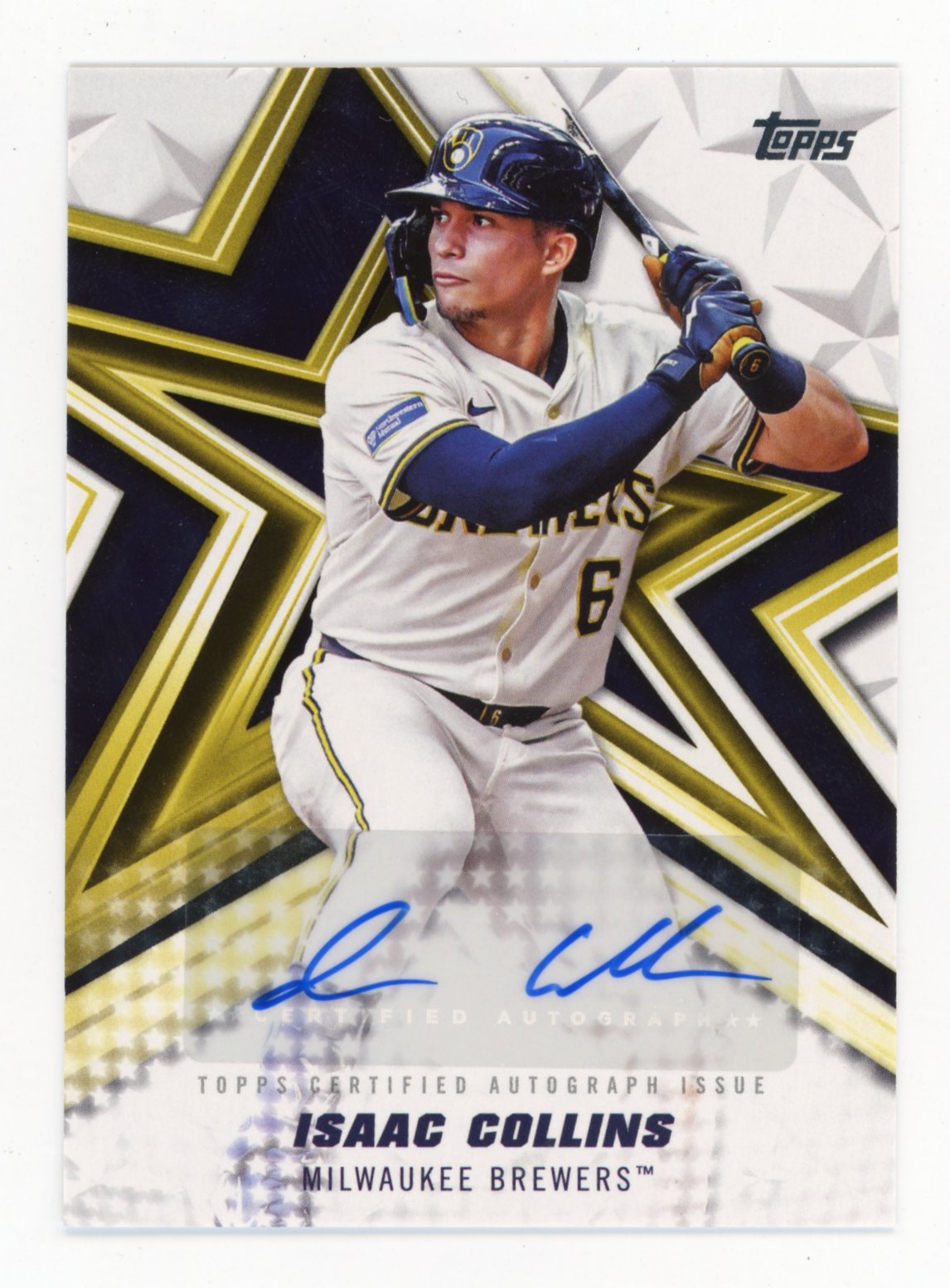 2026 Topps Isaac Collins #BSA-IC Baseball Stars Autographs (Series One) Milwaukee Brewers