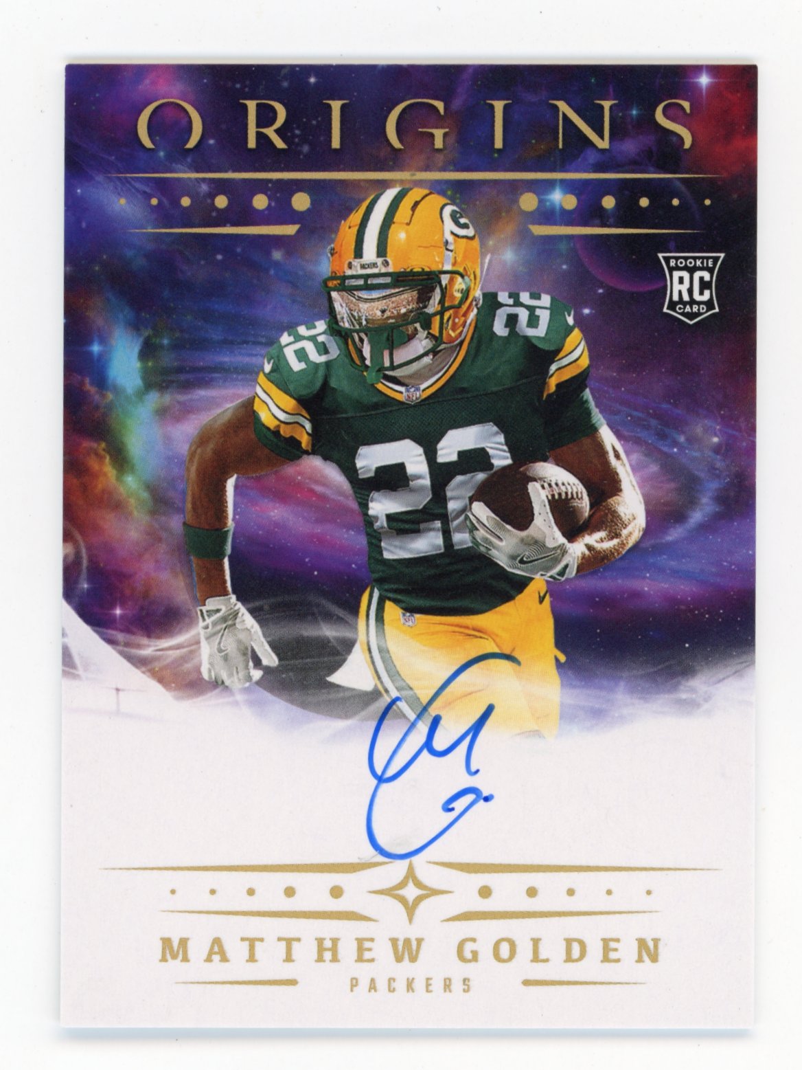 2025 Panini Origins Matthew Golden #RA-MGO Rookie Autographs Green Bay Packers