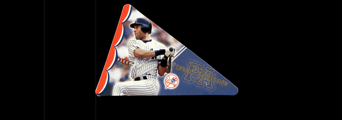 2001 Fleer Genuine Derek Jeter #1 PA Pennant Aggression New York Yankees