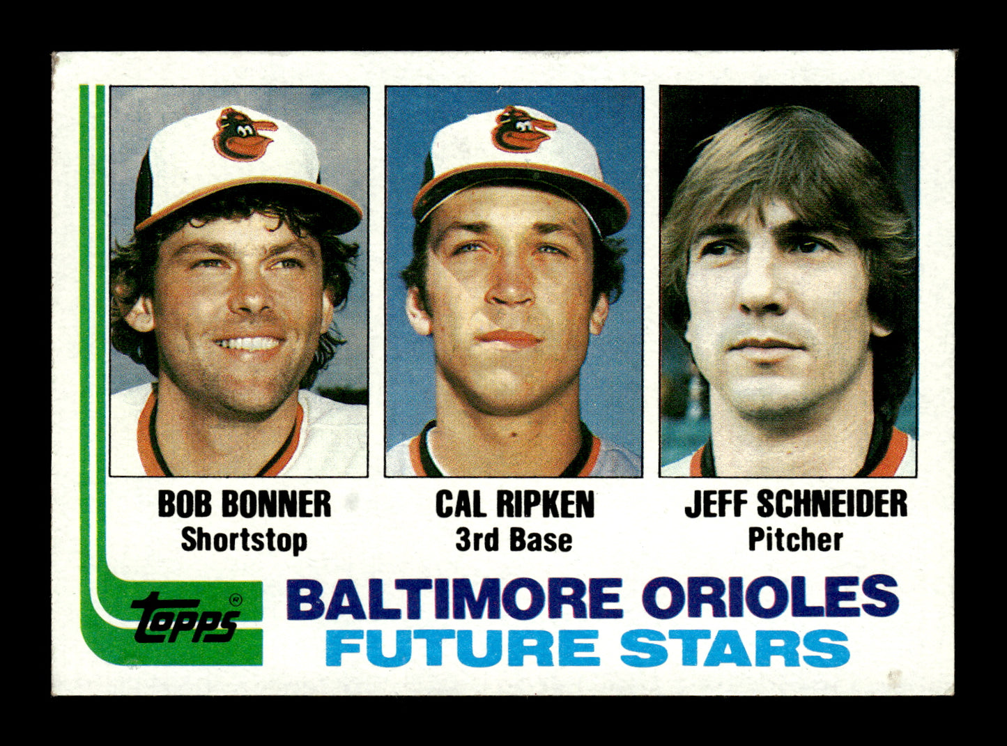 1982 Topps Orioles Future Stars (Bob Bonner / Cal Ripken / Jeff Schneider) #21 Baltimore Orioles