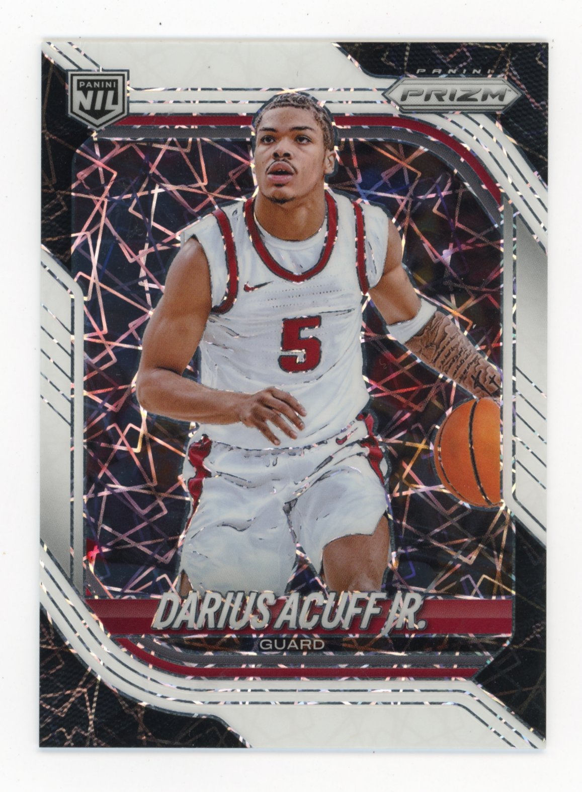 2025-26 Panini Prizm #72 Darius Acuff Jr. Arkansas White Laser /99