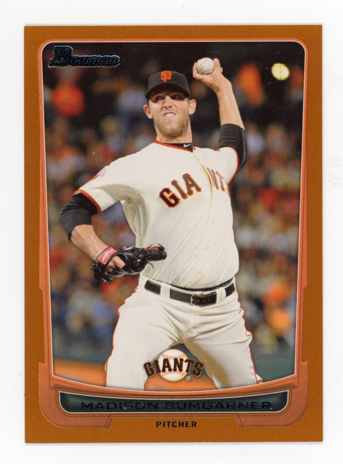 2012 Bowman #42 Madison Bumgarner Orange #/250 San Francisco Giants
