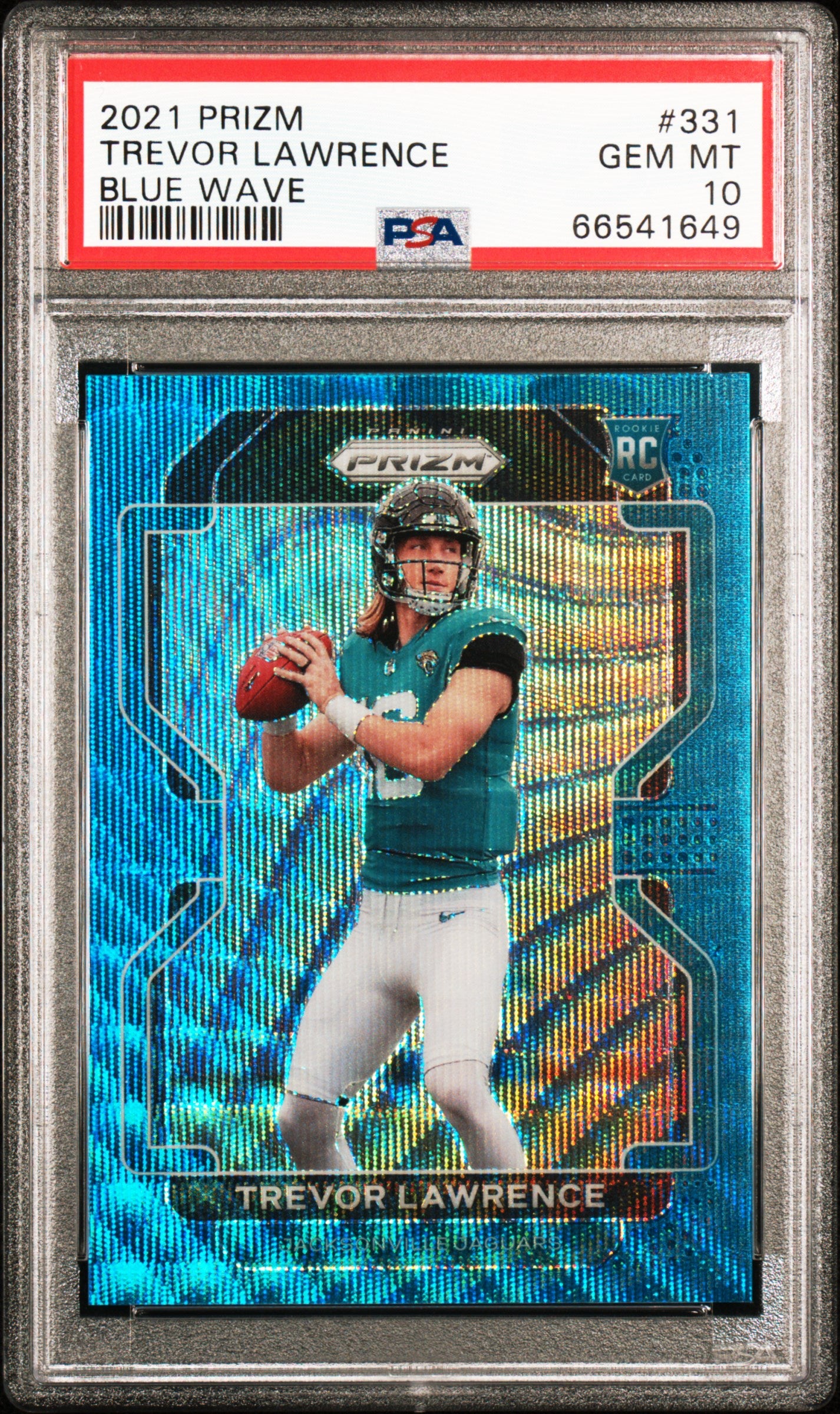 2021 Panini Prizm Trevor Lawrence #331 Blue Wave PSA 10 Jacksonville Jaguars