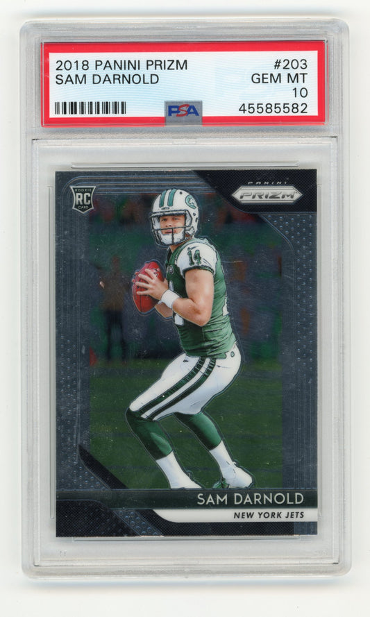 2018 Panini Prizm Sam Darnold #203 PSA 10 New York Jets