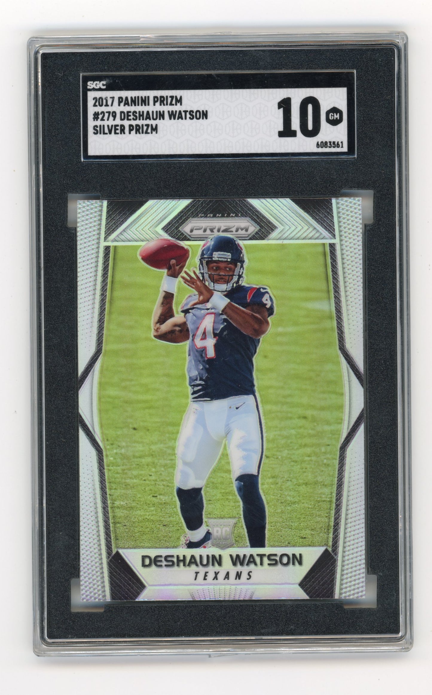 2017 Panini Prizm Deshaun Watson #279 Prizm Houston Texans SGC 10