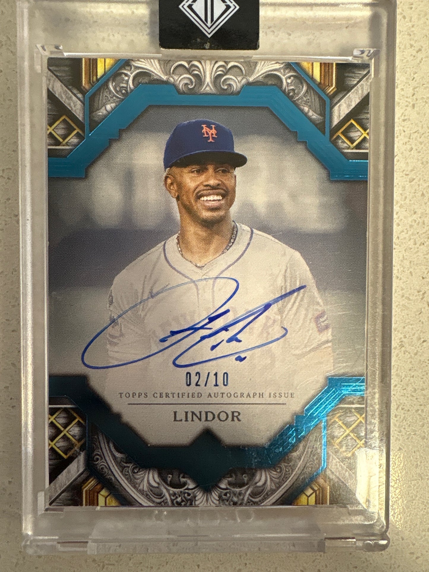 2025 Topps Transcendant Francisco Lindor Auto Blue #/10 #TAC-FL