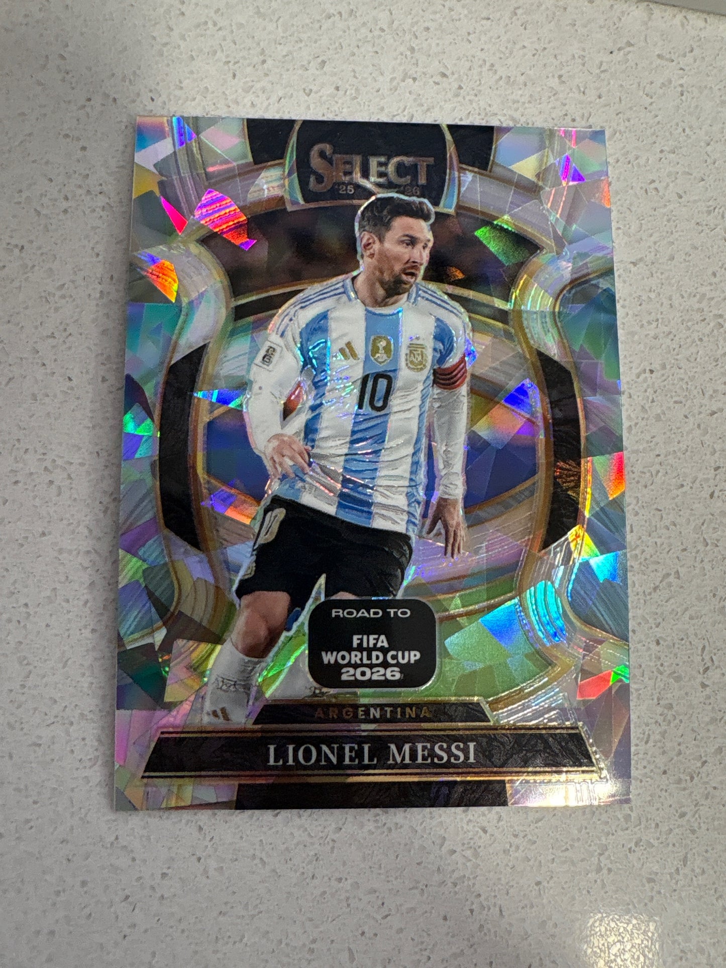 2025-26 Panini Select Lionel Messi Cracked Ice #56 Argentina