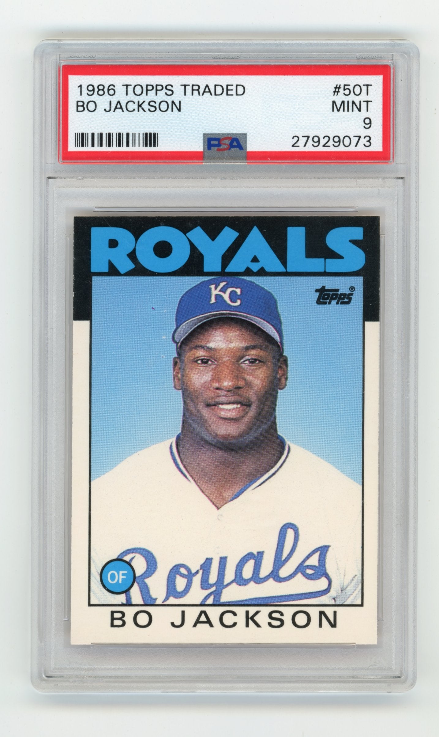 1986 Topps Traded Bo Jackson #50T - PSA 9 Royals