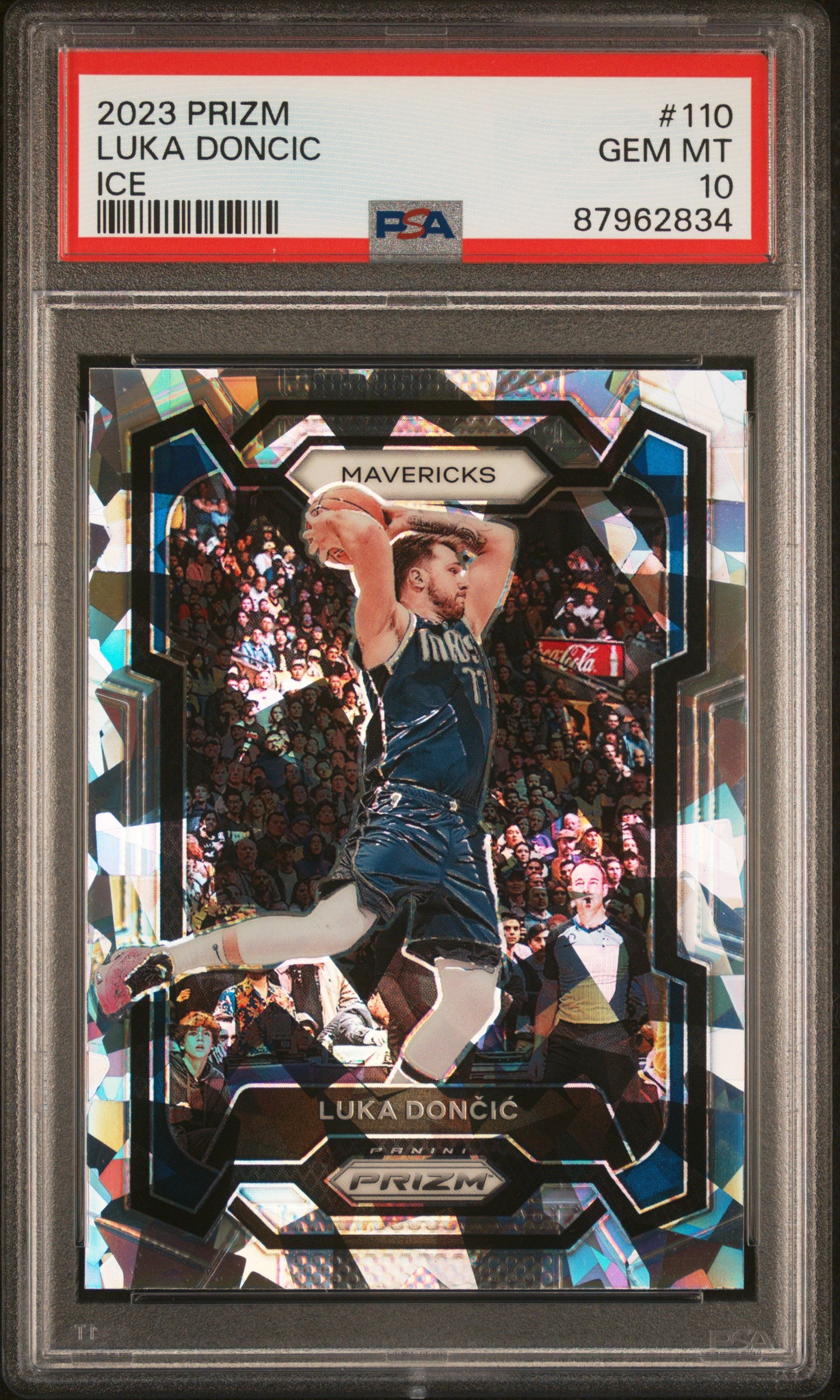 2023 Panini Prizm Luka Doncic #110 Ice PSA 10 Mavericks
