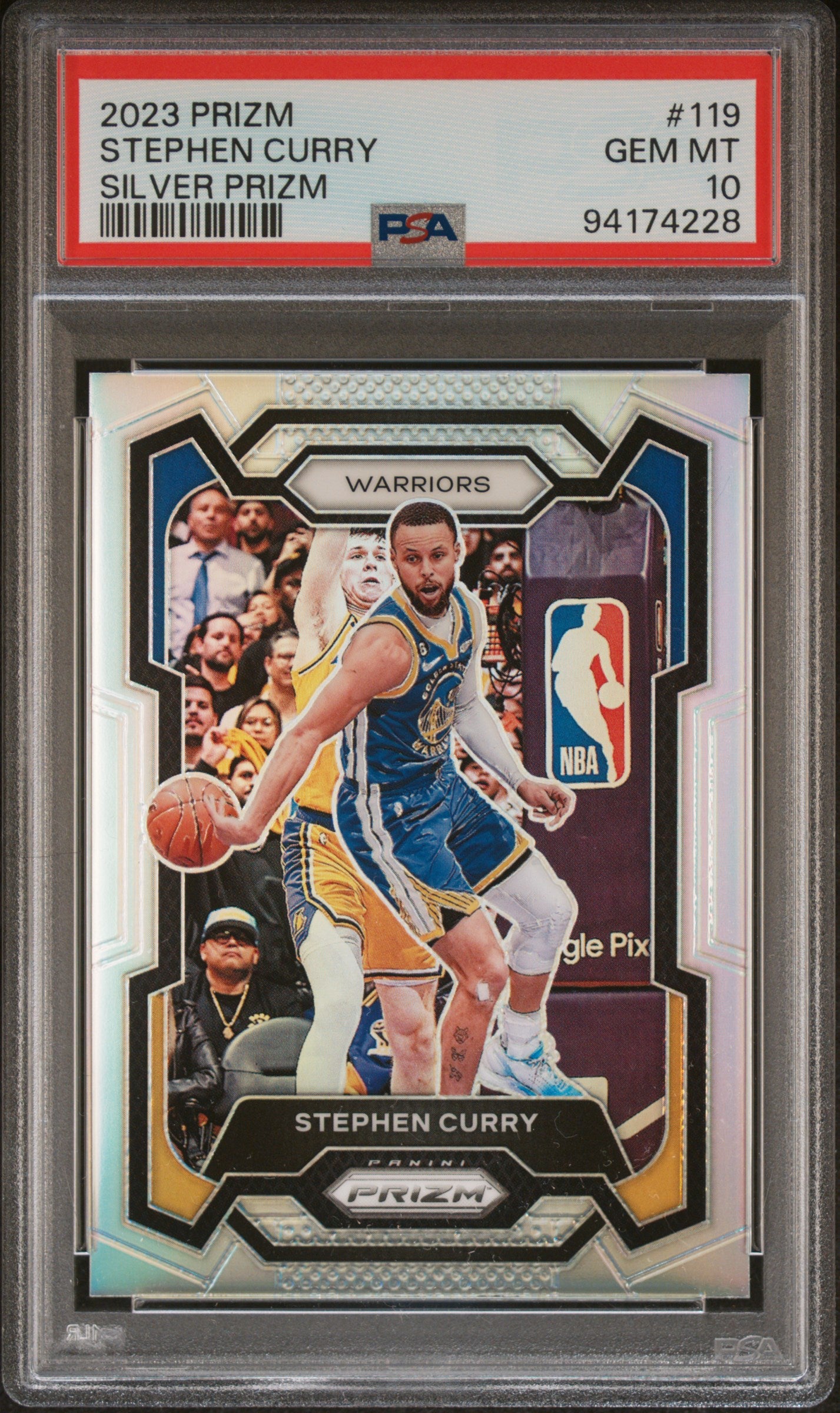 2023 Panini Prizm Stephen Curry #119 Silver Prizm PSA 10 Warriors