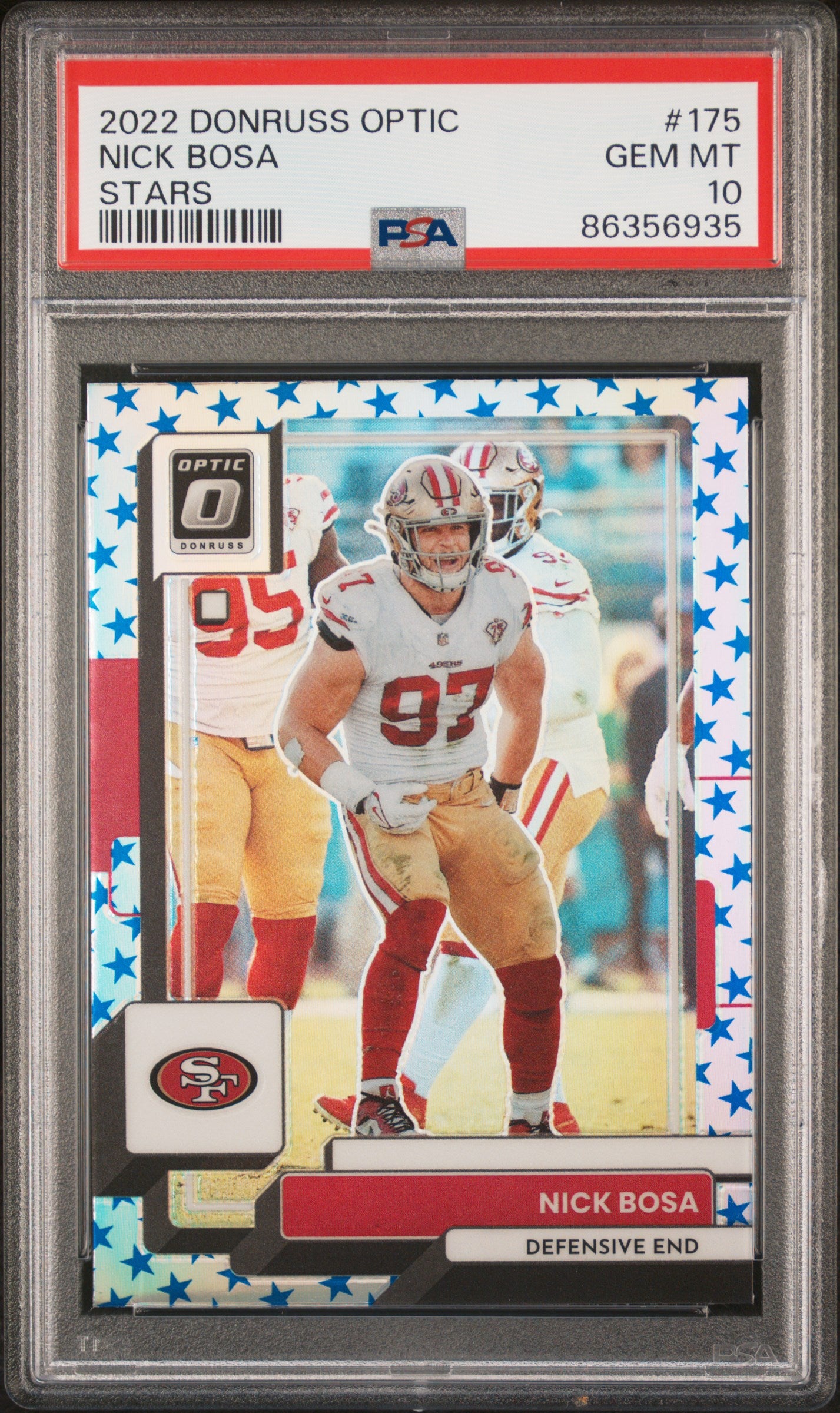2022 Panini Donruss Optic Nick Bosa #175 Stars PSA 10 49ers