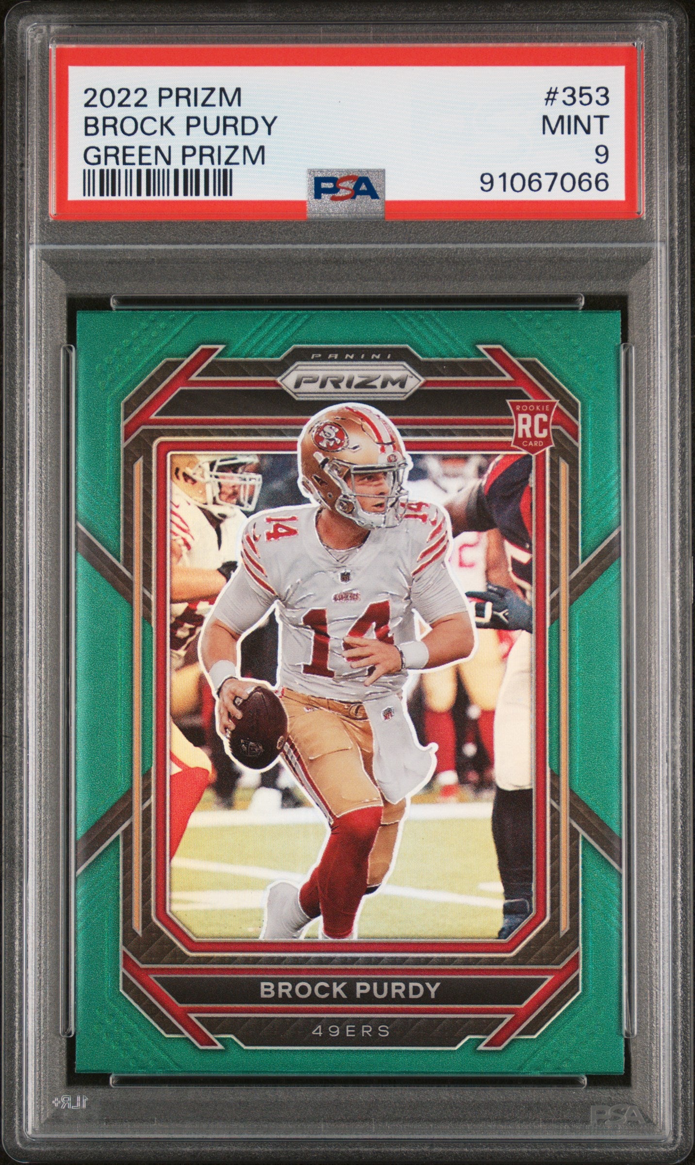 2022 Panini Prizm Brock Purdy #353 Green Prizm PSA 9 49ers