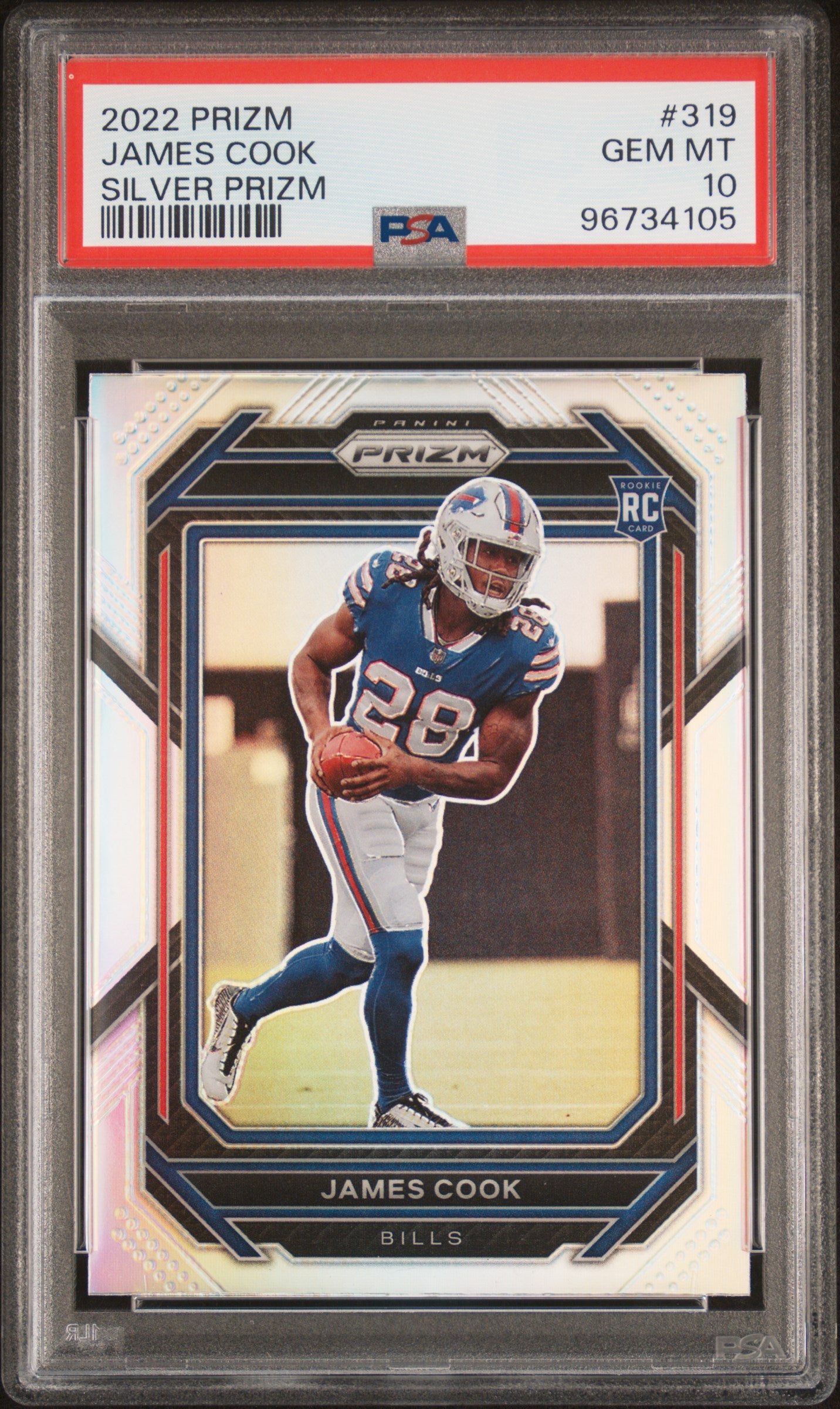 2022 Panini Prizm James Cook #319 Silver Prizm PSA 10 Bills