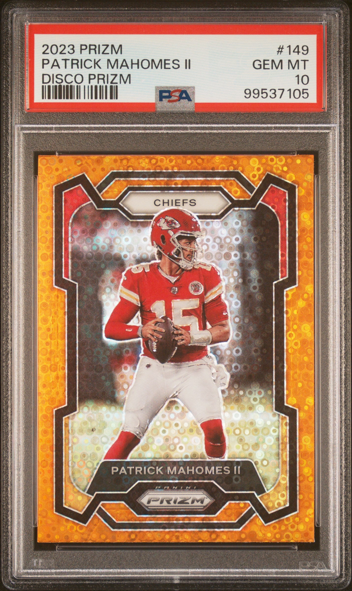 2023 Panini Prizm Patrick Mahomes Ii #149 Disco Prizm PSA 10 Chiefs