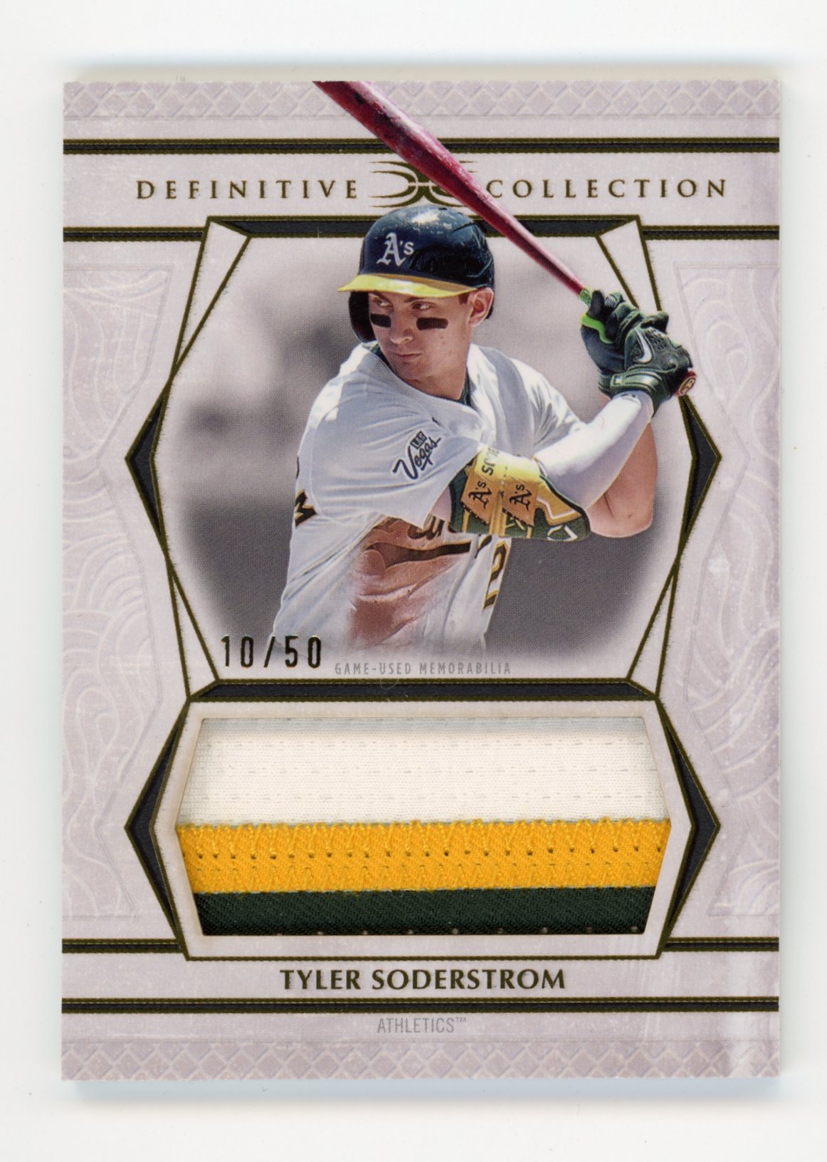 2025 Topps Definitive Collection Tyler Soderstrom #DJRC-TSO - Relic #/50 A's