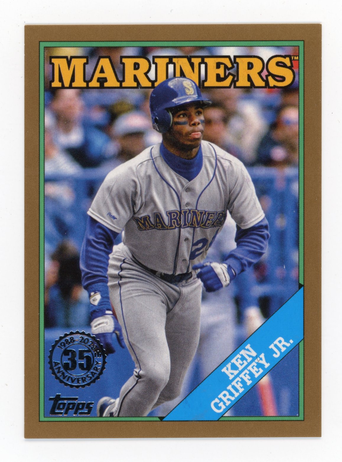 2023 Topps Ken Griffey Jr. #T88-82 35th Anniversary Gold #/75 Mariners