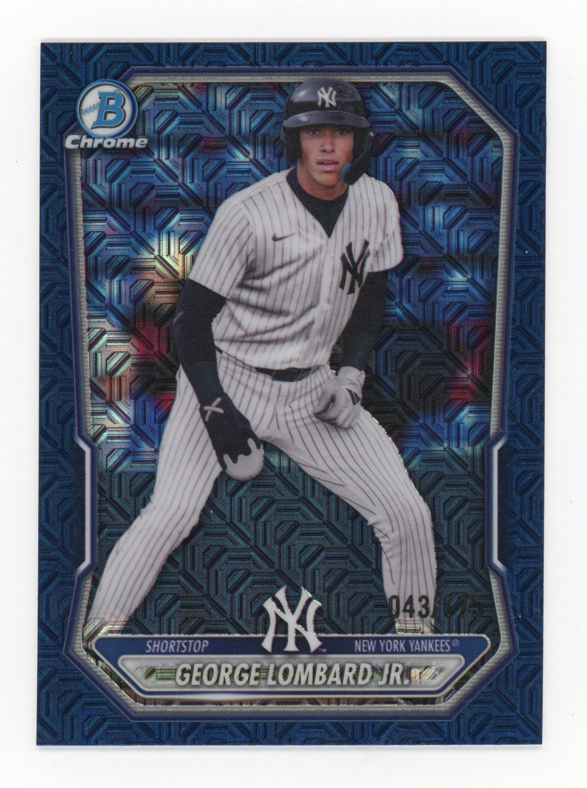 2026 Bowman George Lombard Jr. #BCP-64 Chrome Mojo Navy Refractor #/175 Yankees
