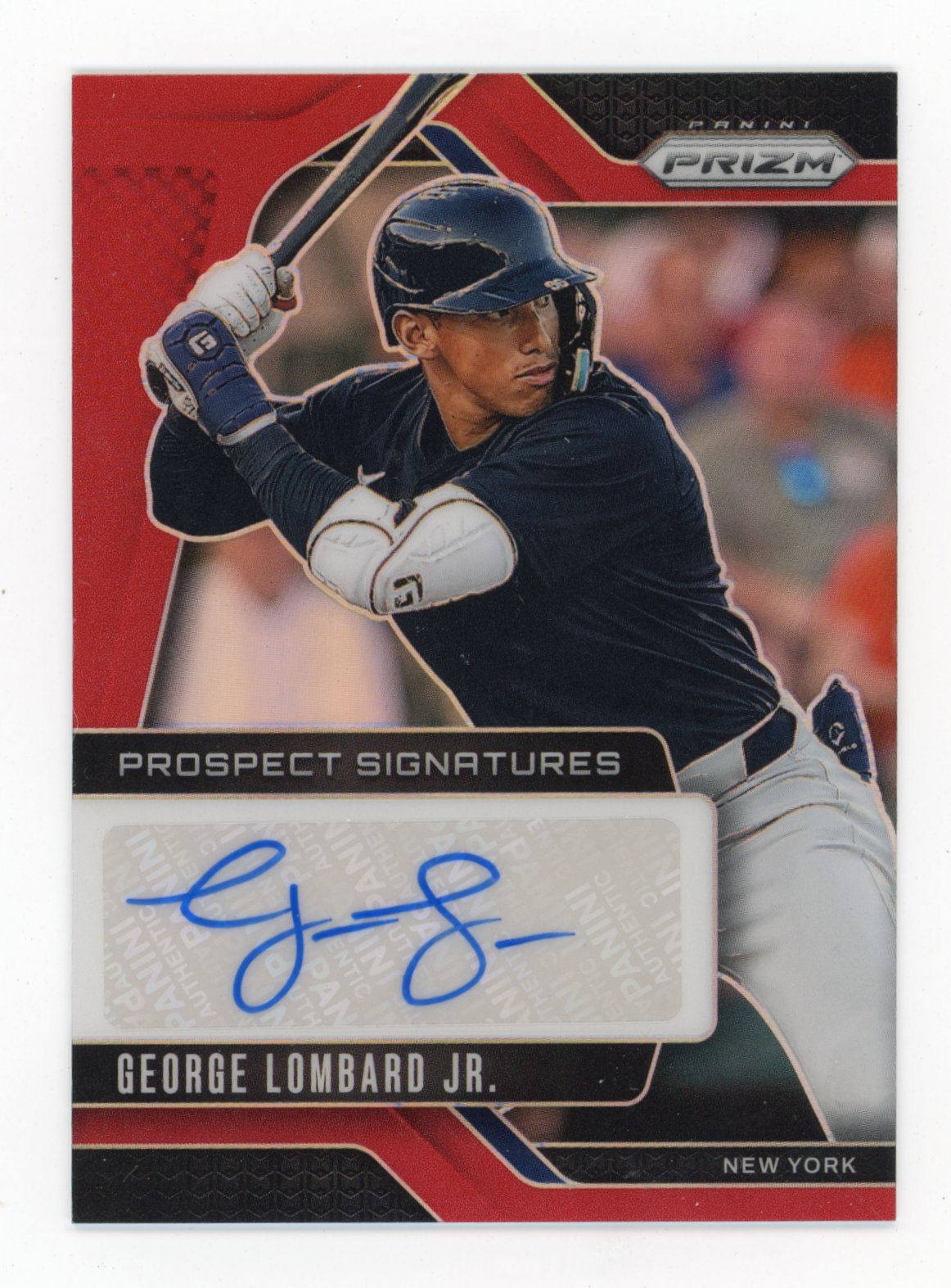 2025 Panini Prizm George Lombard Jr. #PS-GL Red Prizm #/99 Yankees