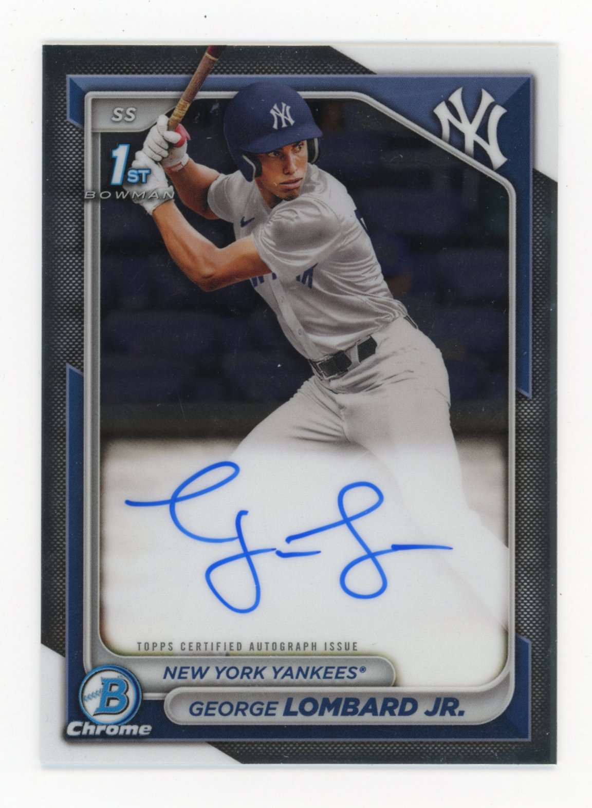 2024 Bowman George Lombard Jr. #CPA-GLO Chrome Prospect Autographs Yankees