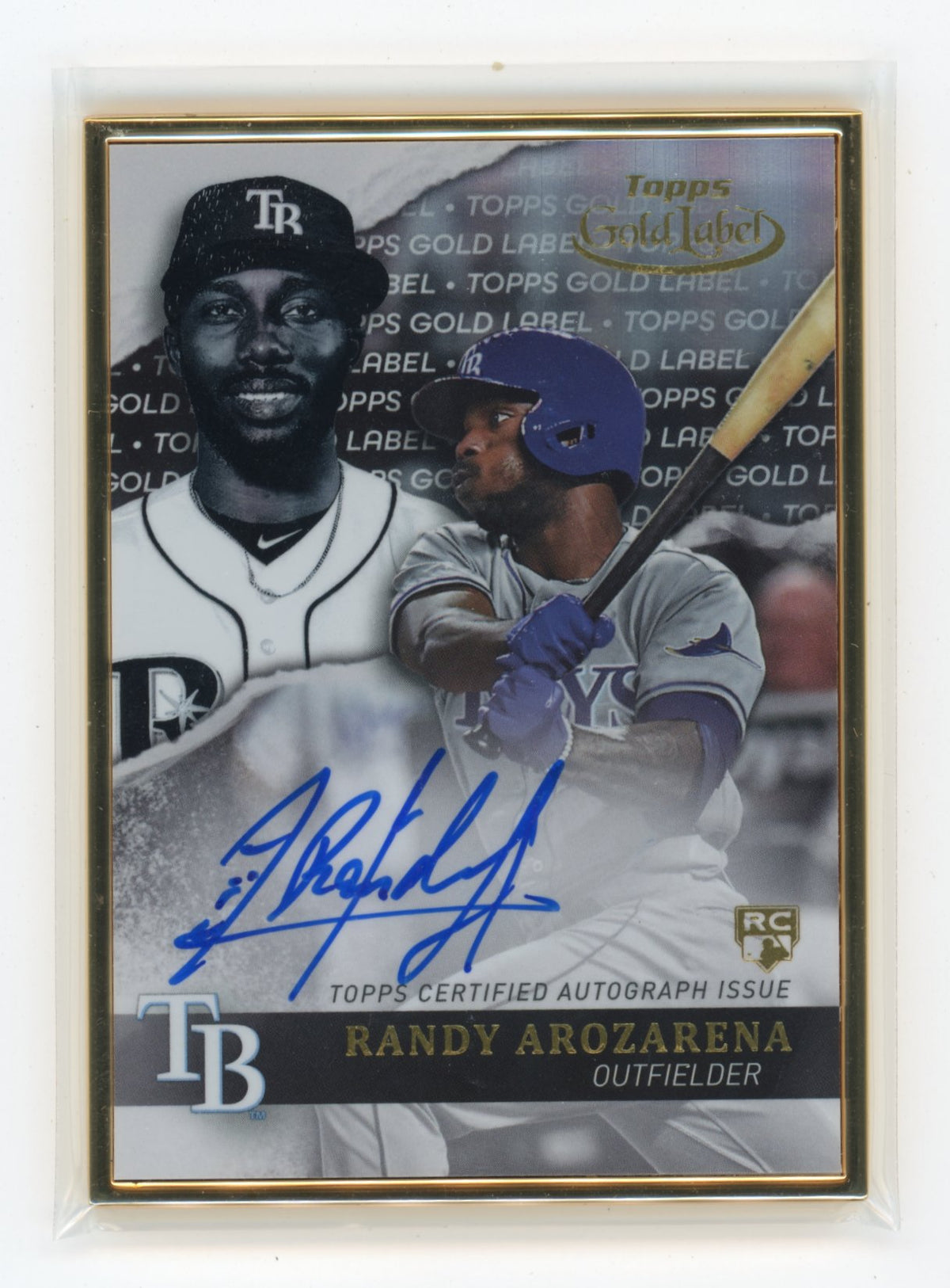 2020 Topps Gold Label Randy Arozarena #GLA-RAR Framed Autographs Tampa Bay Rays