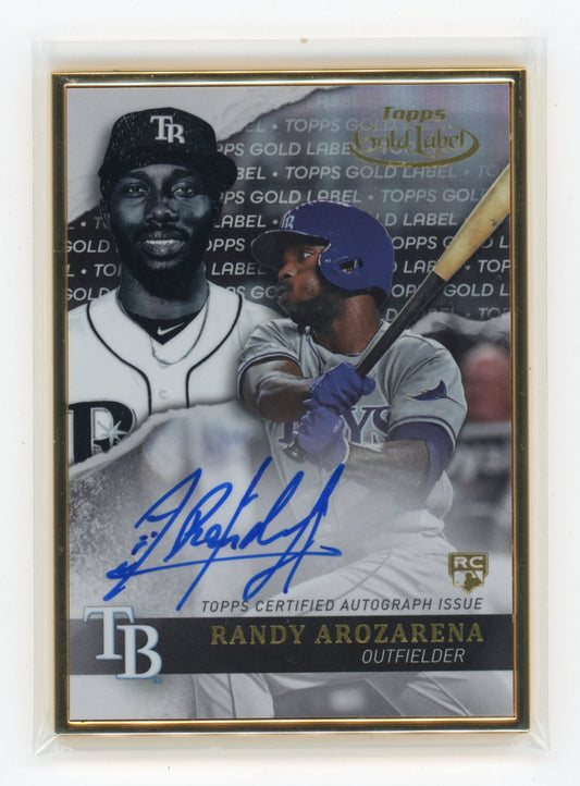 2020 Topps Gold Label Randy Arozarena #GLA-RAR Framed Autographs Tampa Bay Rays