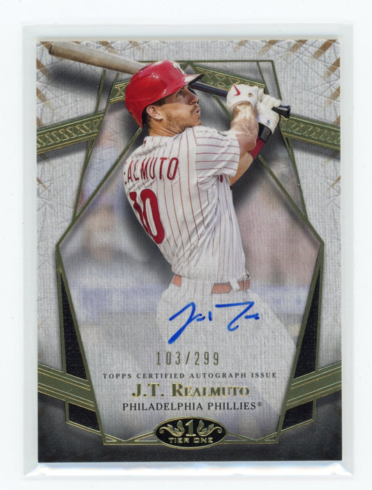 2022 Topps Tier One - Prime Performers Autographs J.T. Realmuto #PPA-JR #/299
