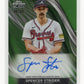 2024 Topps Chrome Black Spencer Strider  Chrome Black Autographs Green /99