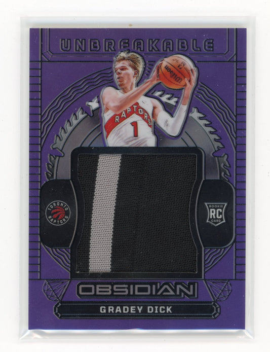 2023-24 Panini Obsidian Gradey Dick #UM-GDI Unbreakable Memorabilia Purple /49