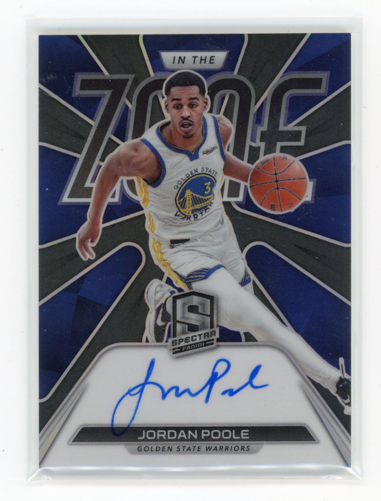 2021-22 Panini Spectra Jordan Poole #ITZ-JPL In The Zone Autographs #/99