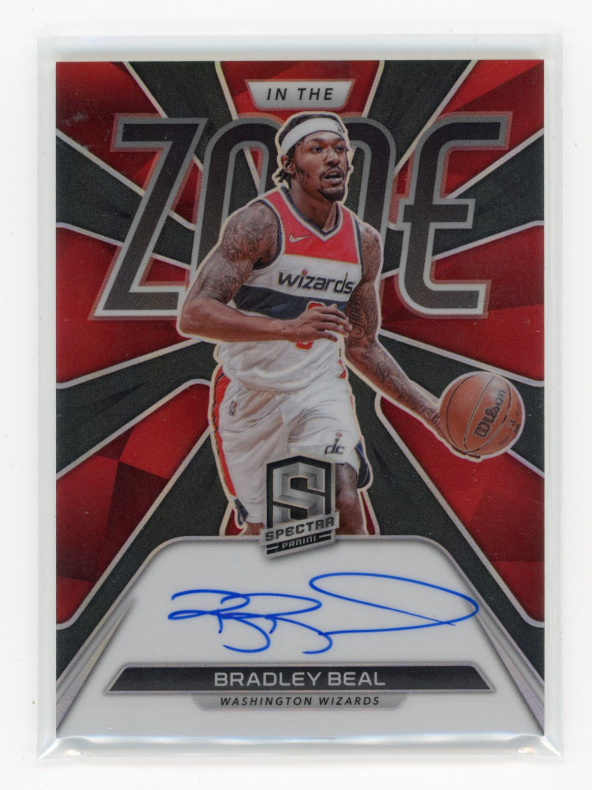 2021-22 Panini Spectra Bradley Beal #ITZ-BBL In The Zone Autographs #/49
