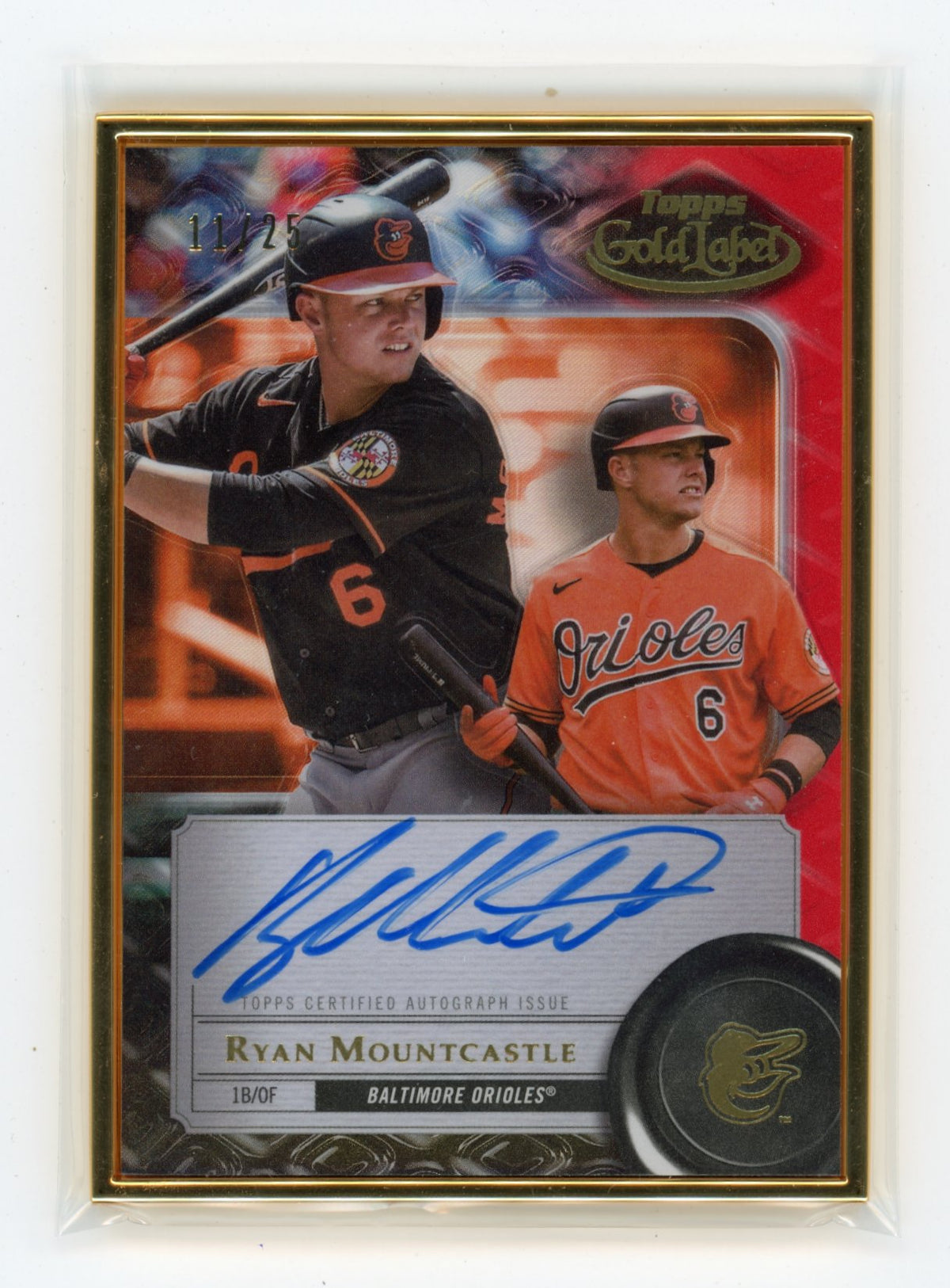 2022 Topps Gold Label Ryan Mountcastle #FA-RM Framed Autographs Red #/25