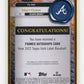 2022 Topps Gold Label Matt Olson #FA-MO Framed Autographs Atlanta Braves